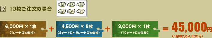 10枚ご注文の場合